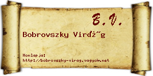 Bobrovszky Virág névjegykártya