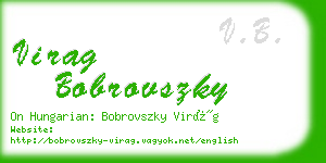 virag bobrovszky business card